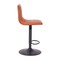 Flash Furniture Cognac Vinyl Adjustable Barstool with Black Base CH-92023-1-BRBK-GG - alternate 3